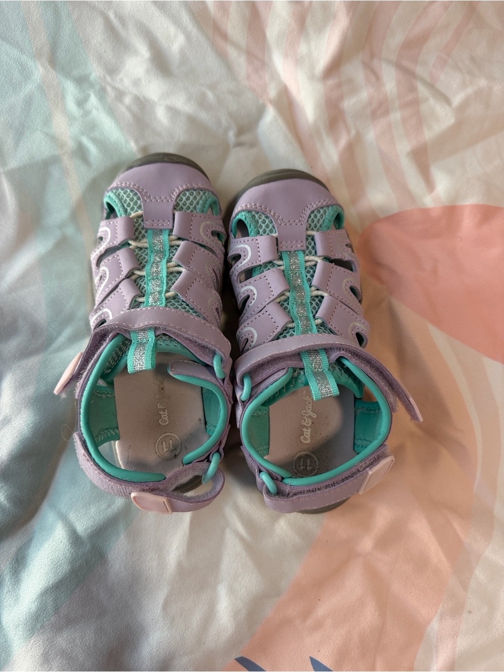 Target Lavender and Teal Kids Closed-Toe Sandals